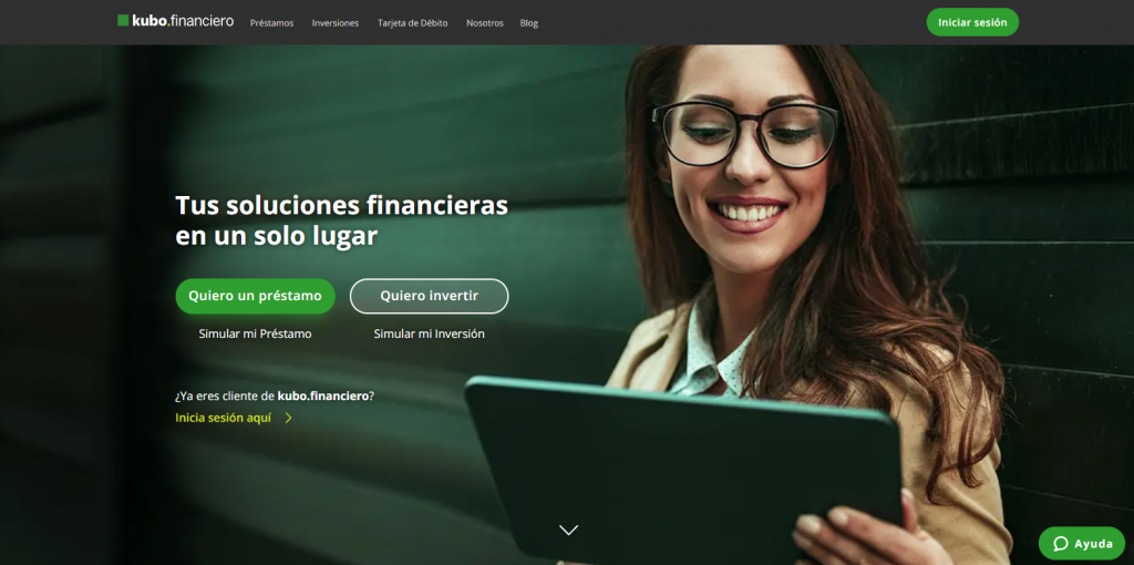 Tu primer paso será visitar el sitio Web del préstamo personal Kubo.financiero 