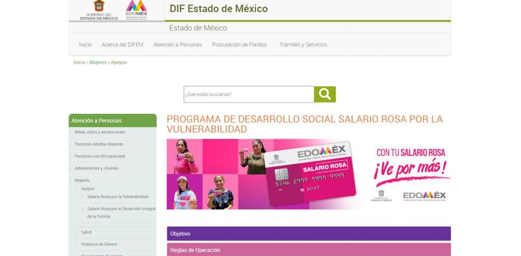 Completa tu solicitud al programa de Salario Rosa, desde el portal Web, el día de la convocatoria